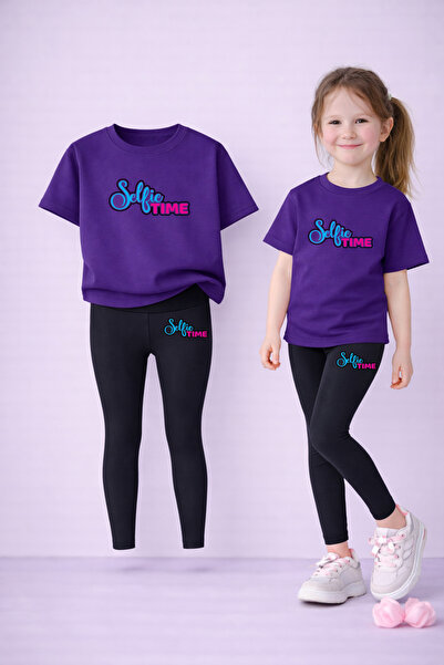 LORVEX Set de tricou și jambiere pentru fete, 100% bumbac, elastic, confortab...
