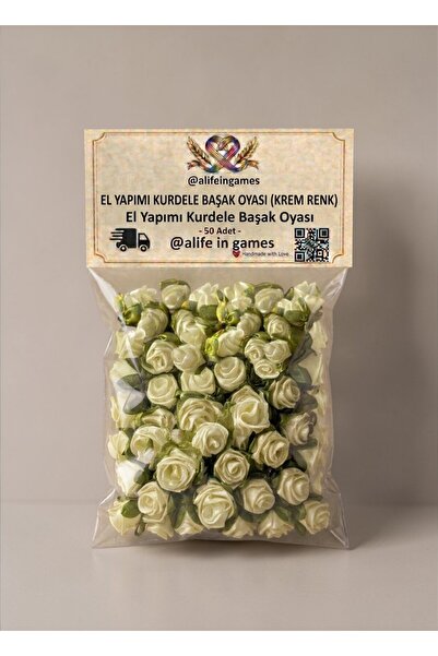 a life in games Ribbon Flower Embellishments 50 Pieces – Handmade Ribbon Flow...