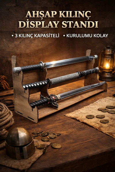 Renkli Dükkan2 KILIÇ STANDI 3'LÜ T60
