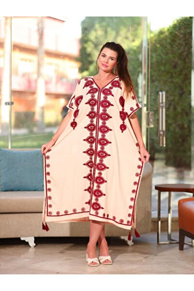 Graciana Fashionable and Elegant Kaftan with Butterfly Cut-Out Design, Cotton...