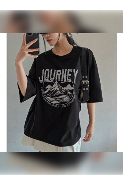 TİMİSİVA Μπλουζάκι Unisex oversized με τύπωμα με κοντό μανίκι και λαιμόκοψη, ...