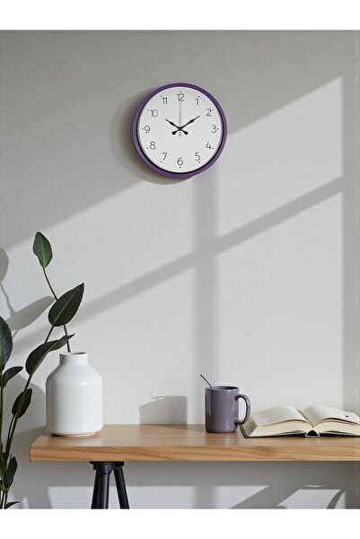 ForWhat 36cm Purple Decor Mechanism for Office Home Office Wall Clock