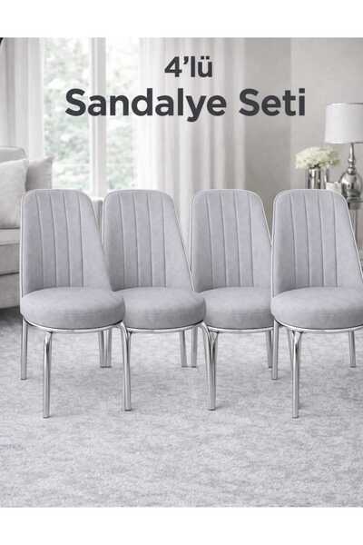 Efsane i.E.G GOLD SANDALYE 4 ADET SALON MUTFAK YEMEK ODASI BAHÇE BALKON OTEL ...