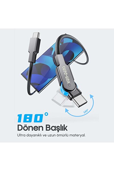 VEN-DENS Vendens VD-DC03CC Premium 60W USB-C Hızlı Şarj Kablosu