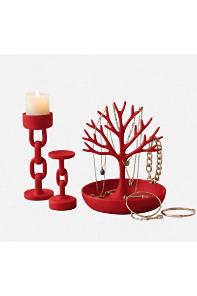 ARCANIUM Decorative Tree Jewelry Stand and Chain Design 2-Piece Candlestick S...