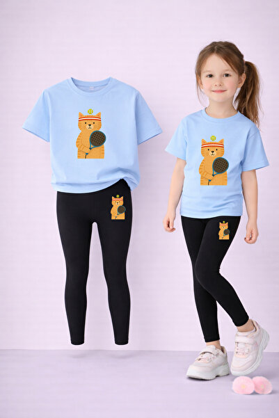 LORVEX Set de tricou și jambiere pentru fete, 100% bumbac, elastic, confortab...