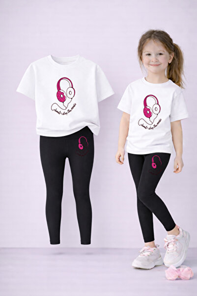 LORVEX Set de tricou și jambiere pentru fete, 100% bumbac, elastic, confortab...