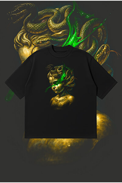 PURE POWER Snake Baby Sculpture Oversize Boxy Fit Unisex 100% Cotton Tshirt –...