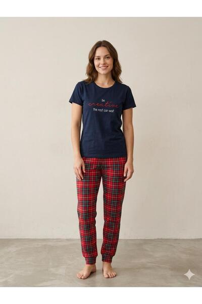 FAMES PİJAMA Summer Short Sleeve Women's Pajama Set