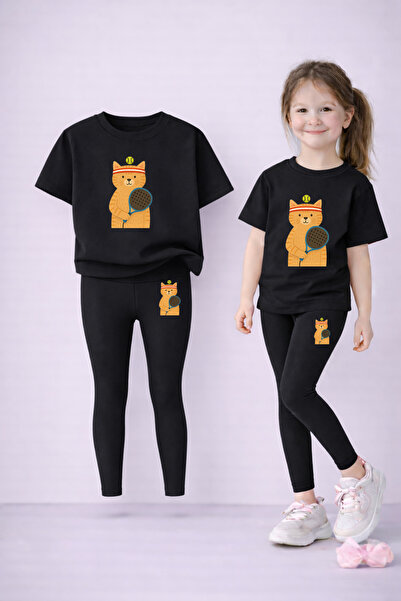 LORVEX Set de tricou și jambiere pentru fete, 100% bumbac, elastic, confortab...