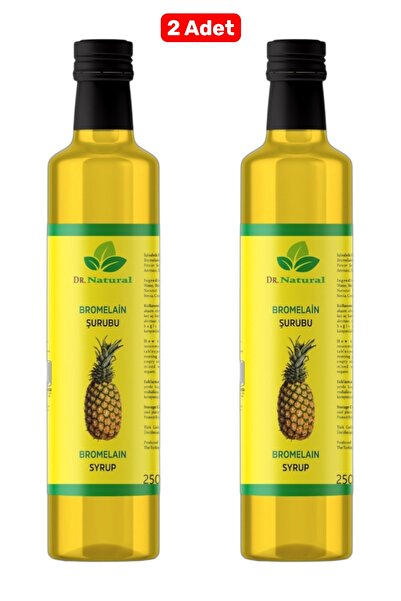 DRNATURAL 2 Adet Bromelain Ananas ve Koenzim Q10 İçeren Detox Şurubu 250 Ml
