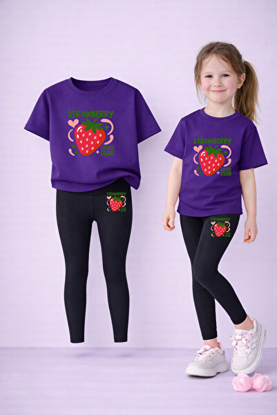 LORVEX Set de tricou și jambiere pentru fete, 100% bumbac, elastic, confortab...