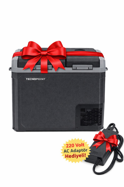 tecnopoint 40 LT Çift Kapak Oto Buzdolabı ❄️ 12V,24V,220V Uyumlu 🔌 – Derin D...