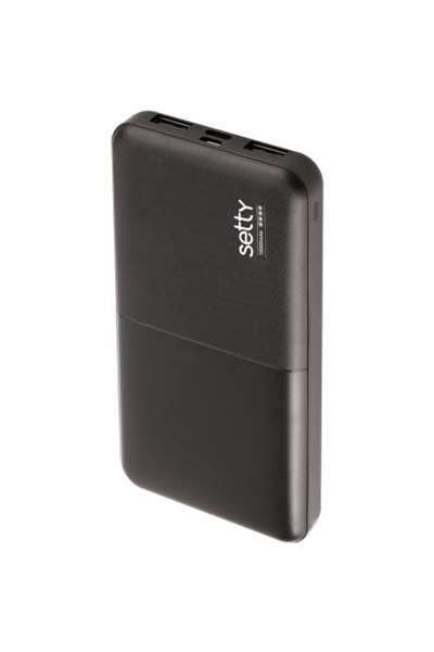 Setty Baterie Externa Setty, 10000mAh, 10W, 2 x USB-A, Neagra