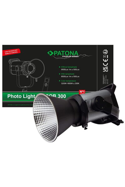 Patona Lampă LED proiector Photo Light COB-300 APRC cu control prin aplicație...