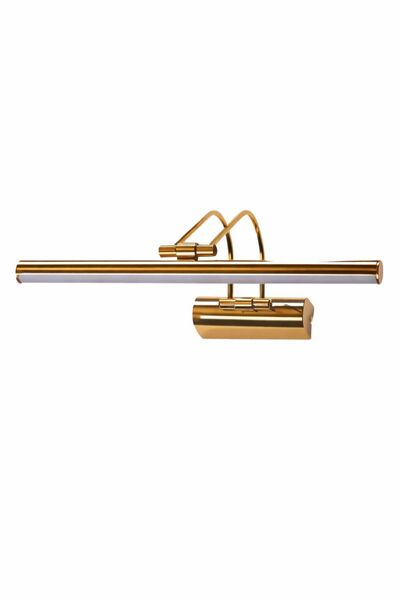 Sarı Aydınlatma 35cm Flüt Aplik Gold Kasa Beyaz Işık