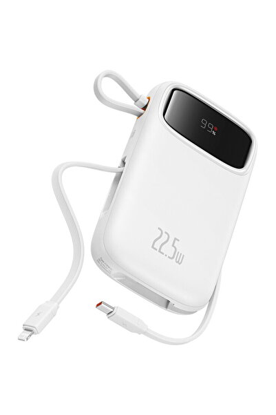 Baseus Baterie externă Qpow2, cu cabluri integrate, 20000mAh, 22.5W, 1 x USB,...