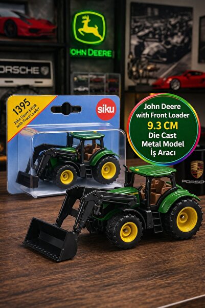 TOYFEST Siku John Deere 6215R Tractor with Front Loader Toy Model Farm Bucket...