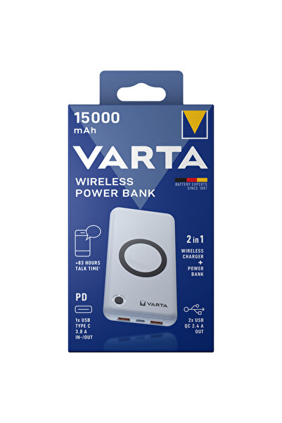 Varta Baterie Externa Powerbank Energy, 15000 MA, Fast Wireless - Power Deliv...