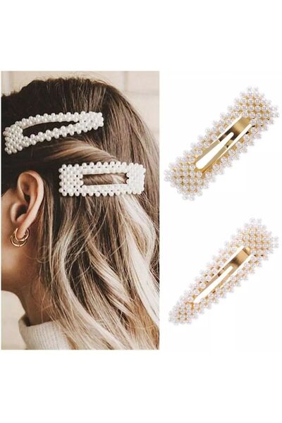 MY VİNTAGE Γυναικείο Σετ Πόρπες Μοντέλο Πέρλα Φράκτης 2 τεμαχίων