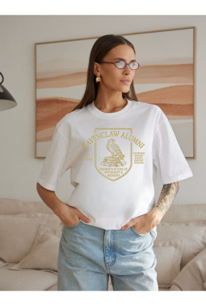 Tubinyoo Harry Potter Hogwarts Buildings Printed Unisex Oversize T-Shirt