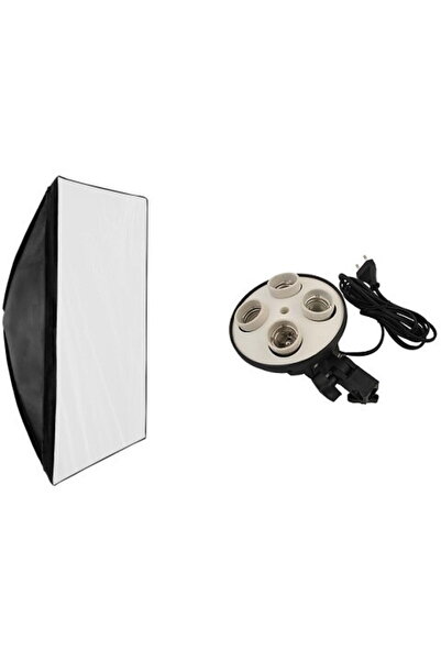 Generic Kit suport pentru 4 becuri cu fasung E27, softbox 40x60cm