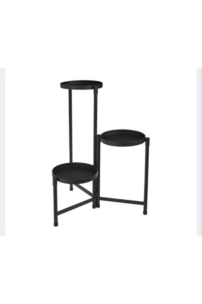 ABAS Black metal flower stand 3 levels 42x66cm