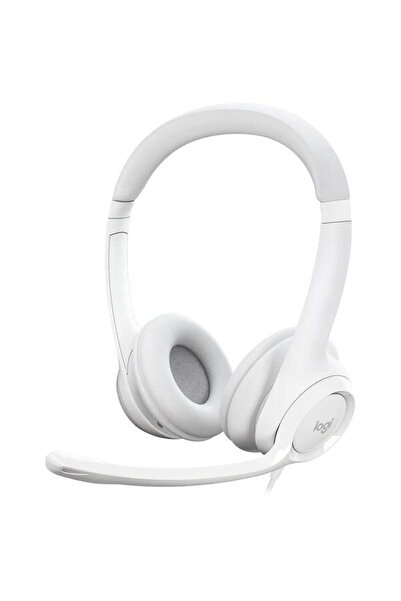 logitech Casti Stereo H390, USB, Microfon, Alb
