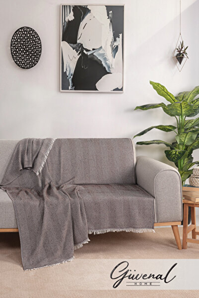 Güvenal Lina Zigzag Patterned Double Sofa Cover | Multi-Purpose Use | Single ...