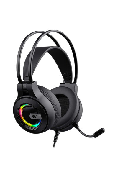Havit Casti gaming cu microfon H2040d, iluminare RGB, difuzoare 50mm, control...