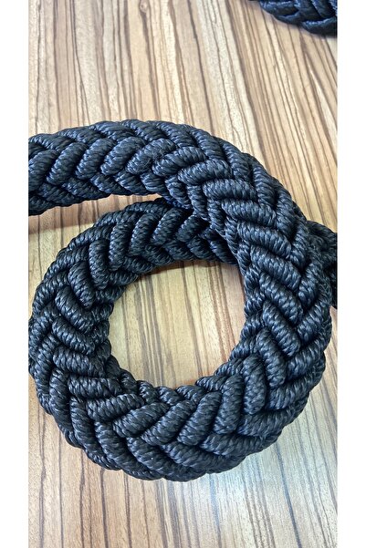 DEPO27 SİYAH - 22 mm 12 Kollu Yüzen Halat - 9 Metre - Polipropilen Halat