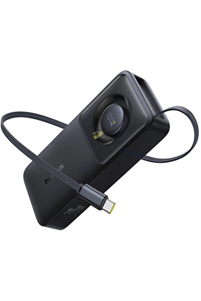 Baseus OS Free2Pull External Battery, 10000mAh, 30W, PD, 2 x USB-C, Black P10...