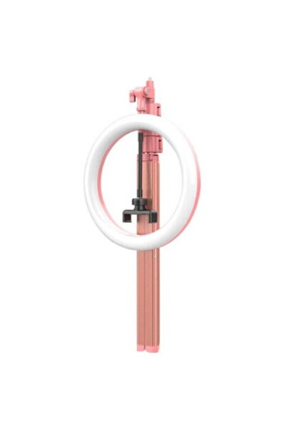 ulanzi Selfie Ring Light LED roz cu stativ si telecomanda