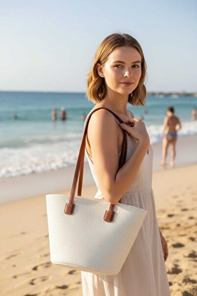 Aware Time Women's Straw Beach Shoulder Bag