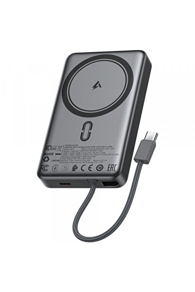 Acefast Baterie Externa Wireless M18, 10000mAh, 22.5W, PD + FQI, 1 x QI - 2 x...