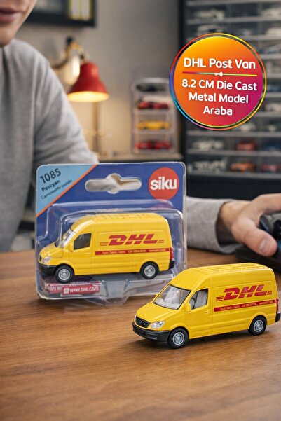 TOYFEST Siku 1085 Dhl Post Van Metal Model Courier Cargo Minibus Diecast Coll...