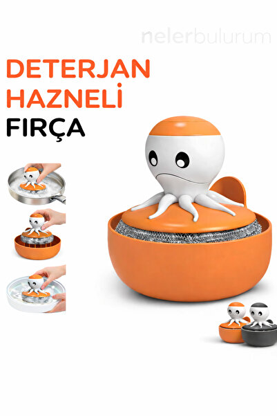 nelerbulurum Octopus Shaped Dishwasher Wire with Detergent Tank, Pot Pan Plat...