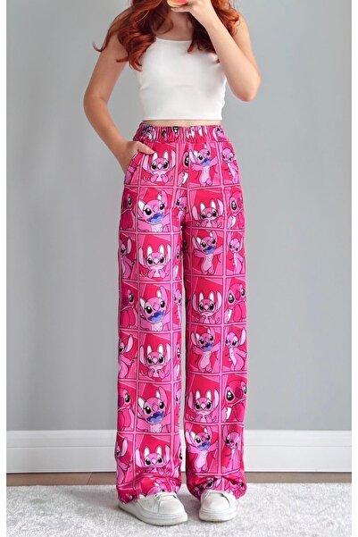 DEEFWEAR Pink Unisex Angel Collage Wide Leg Sweatpants