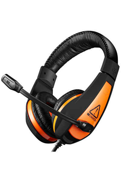 CANYON Casti Gaming Star Raider CND-SGHS1A, Multiplatforma, Negru/Portocaliu