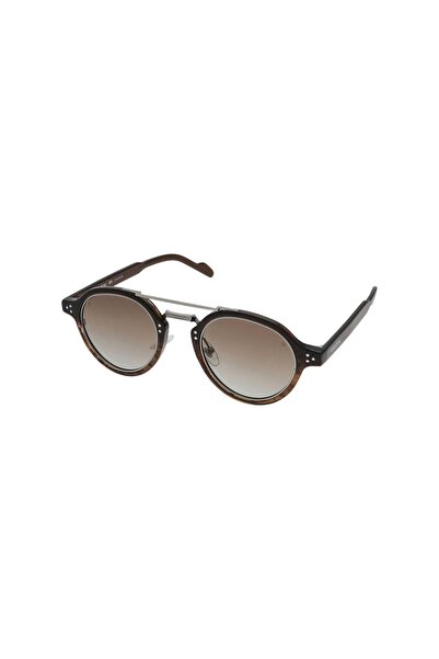 Quantum Brown Patterned Unisex Sunglasses |   47 mm Acetate Frame, Brown Pola...