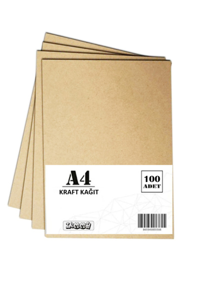 Limmy A4 Kraft Paper Kraft Photocopy Paper Straw Paper - 100 Pieces