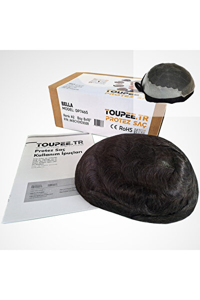 TOUPEE .tr DP7465 Bella Erkekler İçin Protez Saç, %100 Yoğunluklu Remy İnsan ...