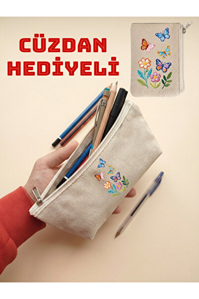 JANJAN حامل أقلام من القماش، منظم متعدد الأغراض، حافظة أقلام، حقيبة مكياج، حق...