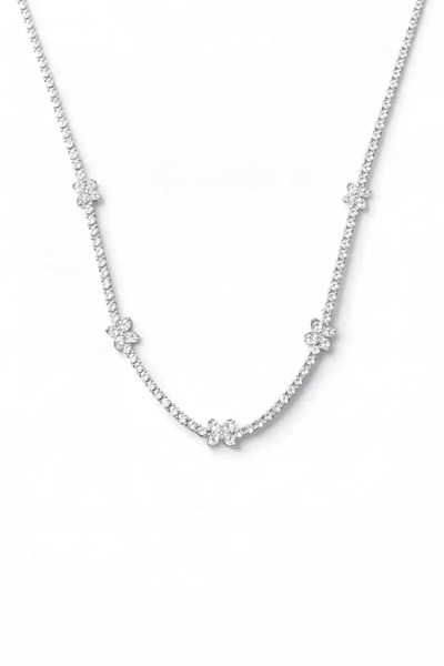 LEROSY CO. Vip Butterfly Necklace Steel Zircon Stone Silver