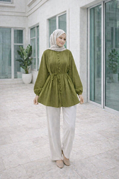 unika boutique Women's Front Pleat Detailed Shirt