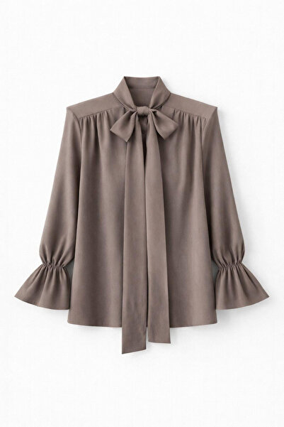 Sorridi بلوزة شيفون مبطنة مع أربطة