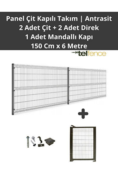 Telfence Panel Çit Takımı 6 Metre ( 2 Çit + 2 Direk + Mandallı Kapı ) Avantaj...