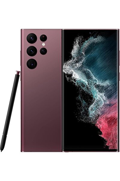 indirimplus Samsung Galaxy S22 Ultra 5G Stylus Kalem Bordo Renk