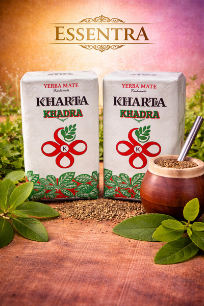 Essentra Home Kharta Khadra Yerba Mate Çayı 250 g Beyaz Paket Doğal Enerji Ve...