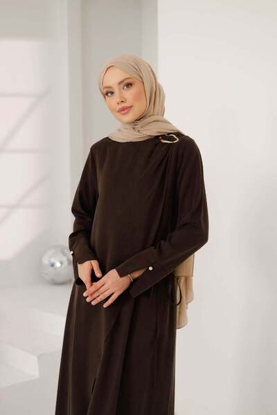 MyZesa Side Tie Buckle Detailed Efil Dress